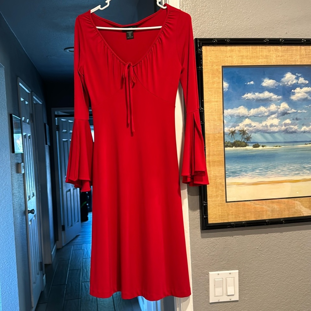 Express stretch red dress